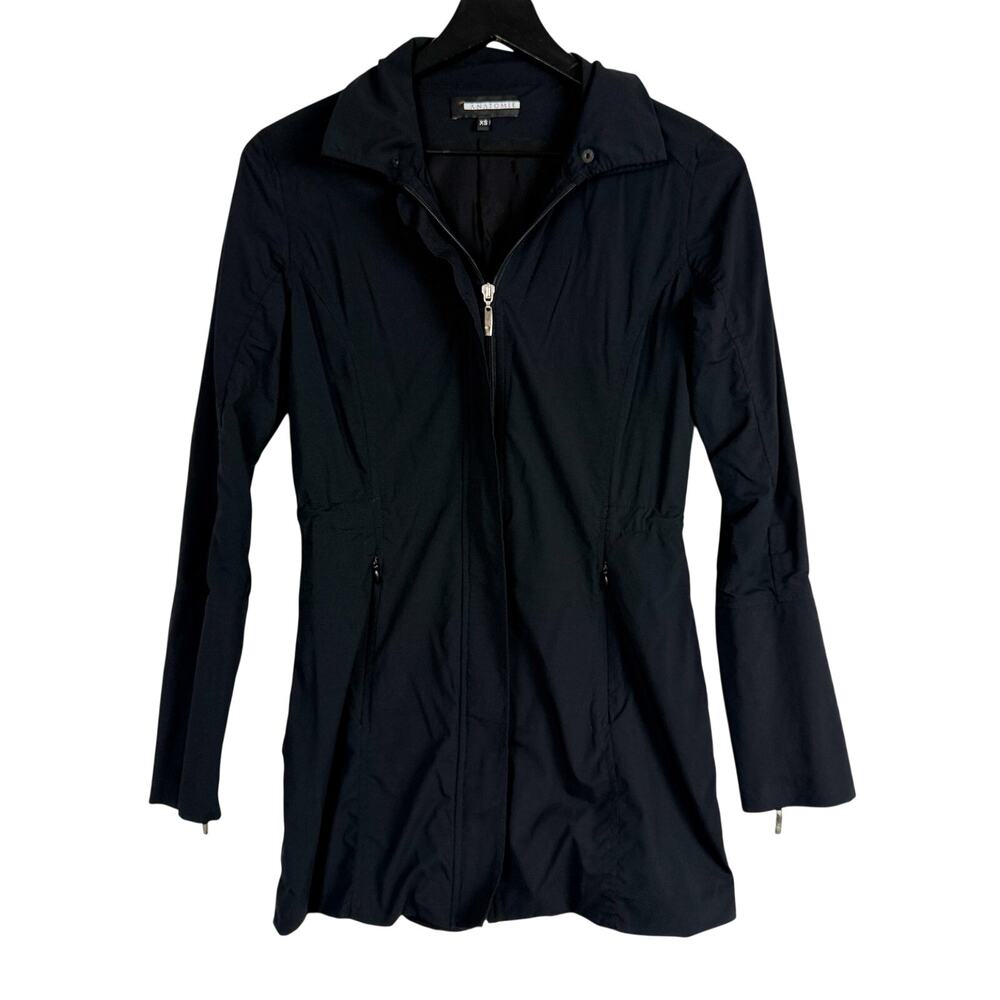 Anatomie Womens Black Travel Jacket Slim Silhouette Wrist Zipper - XS